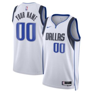 Dallas Mavericks Nike Unisex Swingman Custom Jersey White - Association Edition photo 1 Jersey4u