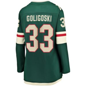 Alex Goligoski Minnesota Wild Jersey4u Women's Home Breakaway Player Jersey - Green photo 3 Jersey4u