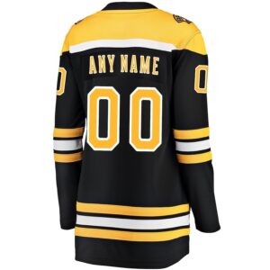 Boston Bruins Jersey4u Women's Home Breakaway Custom Jersey - Black photo 3 Jersey4u