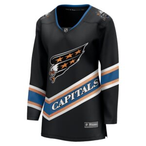 Washington Capitals Jersey4u Women's Alternate 50th Anniversary Breakaway Jersey - Black photo 2 Jersey4u