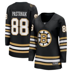 David Pastrnak Boston Bruins Jersey4u Women's 100th Anniversary Premier Breakaway Player Jersey - Black photo 1 Jersey4u