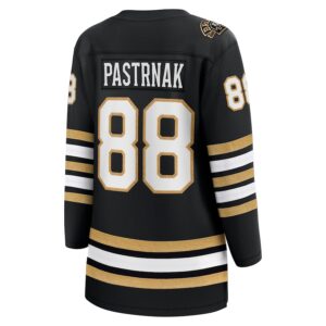 David Pastrnak Boston Bruins Jersey4u Women's 100th Anniversary Premier Breakaway Player Jersey - Black photo 3 Jersey4u