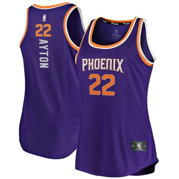 Deandre Ayton Phoenix Suns Jersey4u Women's Fast Break Tank Jersey - Icon Edition - Purple photo 1 Jersey4u