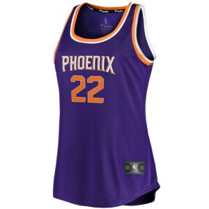 Deandre Ayton Phoenix Suns Jersey4u Women's Fast Break Tank Jersey - Icon Edition - Purple photo 2 Jersey4u