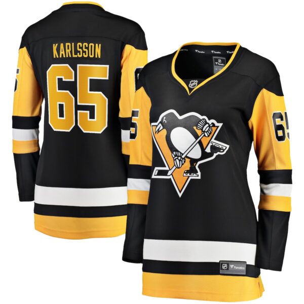 Erik Karlsson Pittsburgh Penguins Jersey4u Women's Home Breakaway Jersey - Black photo 1 Jersey4u
