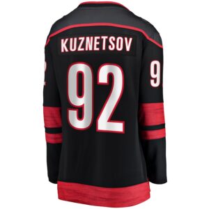 Evgeny Kuznetsov Carolina Hurricanes Jersey4u Women's Home Breakaway Jersey - Black photo 3 Jersey4u
