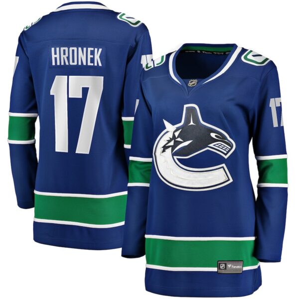 Filip Hronek Vancouver Canucks Women's Jersey4u Home Breakaway Jersey - Blue photo 1 Jersey4u