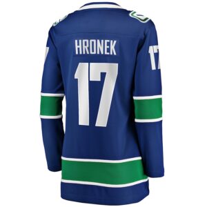 Filip Hronek Vancouver Canucks Women's Jersey4u Home Breakaway Jersey - Blue photo 3 Jersey4u