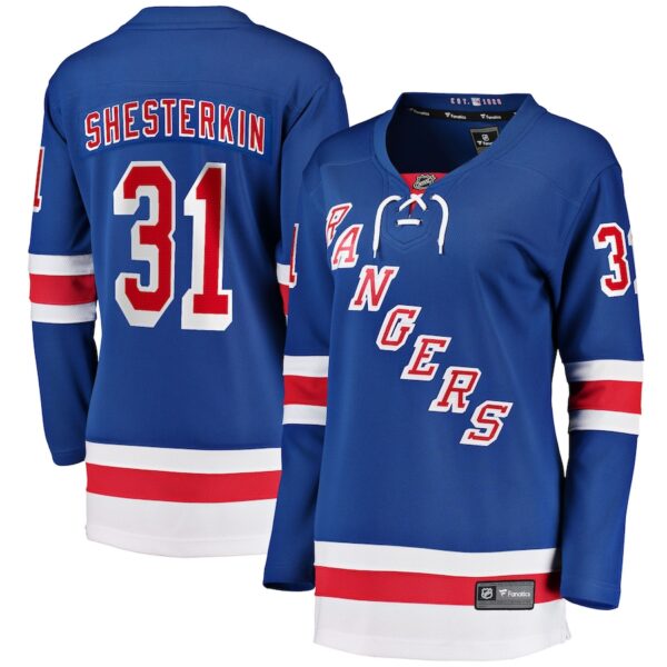 Igor Shesterkin New York Rangers Jersey4u Women's Home Breakaway Jersey - Blue photo 1 Jersey4u