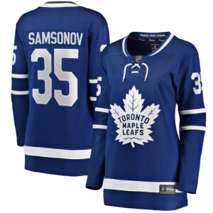 Ilya Samsonov Toronto Maple Leafs Jersey4u Women's Home Breakaway Player Jersey - Blue photo 1 Jersey4u