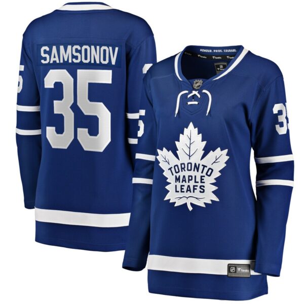 Ilya Samsonov Toronto Maple Leafs Jersey4u Women's Home Breakaway Player Jersey - Blue photo 1 Jersey4u