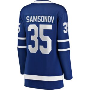 Ilya Samsonov Toronto Maple Leafs Jersey4u Women's Home Breakaway Player Jersey - Blue photo 3 Jersey4u