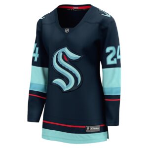 Jamie Oleksiak Seattle Kraken Jersey4u Women's Home Breakaway Player Jersey - Deep Sea Blue photo 2 Jersey4u