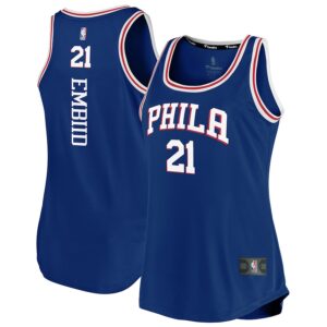 Joel Embiid Philadelphia 76ers Jersey4u Women's Fast Break Team Tank Jersey - Icon Edition - Royal photo 1 Jersey4u