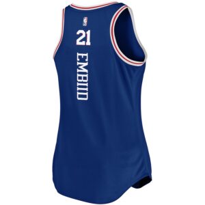 Joel Embiid Philadelphia 76ers Jersey4u Women's Fast Break Team Tank Jersey - Icon Edition - Royal photo 3 Jersey4u