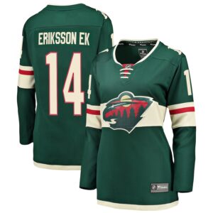Joel Eriksson Ek Minnesota Wild Jersey4u Women's Breakaway Player Jersey - Green photo 1 Jersey4u