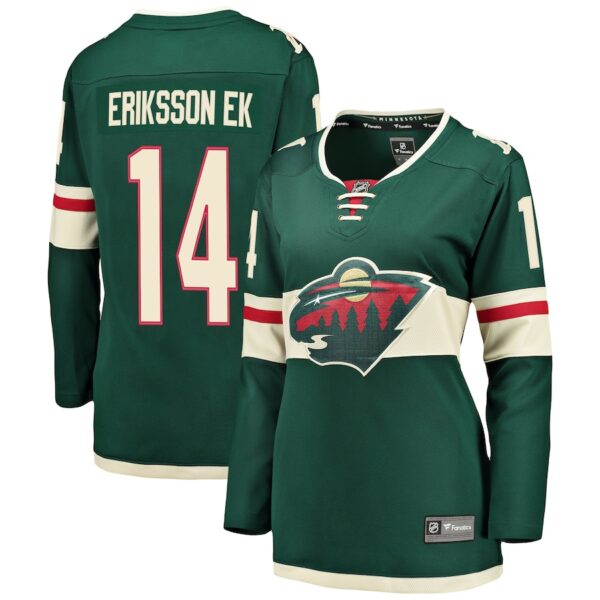 Joel Eriksson Ek Minnesota Wild Jersey4u Women's Breakaway Player Jersey - Green photo 1 Jersey4u
