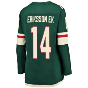 Joel Eriksson Ek Minnesota Wild Jersey4u Women's Breakaway Player Jersey - Green photo 3 Jersey4u