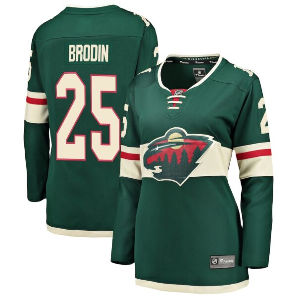 Jonas Brodin Minnesota Wild Jersey4u Women's Breakaway Player Jersey - Green photo 1 Jersey4u