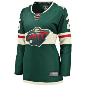 Jonas Brodin Minnesota Wild Jersey4u Women's Breakaway Player Jersey - Green photo 2 Jersey4u