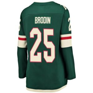 Jonas Brodin Minnesota Wild Jersey4u Women's Breakaway Player Jersey - Green photo 3 Jersey4u