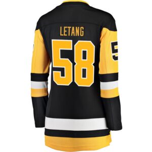 Kris Letang Pittsburgh Penguins Jersey4u Women's Home Breakaway Player Jersey - Black photo 3 Jersey4u