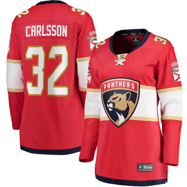 Lucas Carlsson Florida Panthers Jersey4u Women's Home Breakaway Player Jersey - Red photo 1 Jersey4u