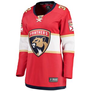 Lucas Carlsson Florida Panthers Jersey4u Women's Home Breakaway Player Jersey - Red photo 2 Jersey4u