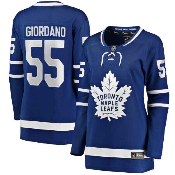 Mark Giordano Toronto Maple Leafs Women's Jersey4u Home Breakaway Player Jersey - Blue photo 1 Jersey4u