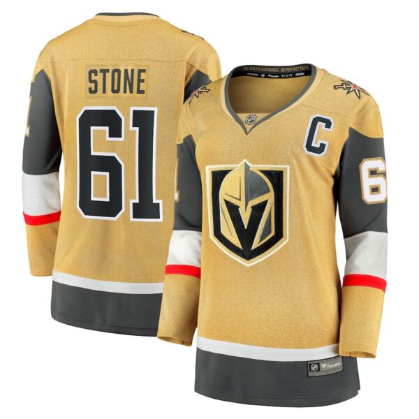 Mark Stone Vegas Golden Knights Jersey4u Women's Captain Patch Home Breakaway Player Jersey - Gold photo 1 Jersey4u