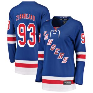 Mika Zibanejad New York Rangers Jersey4u Women's Breakaway Player Jersey - Blue photo 1 Jersey4u