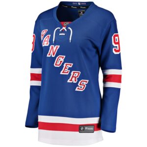 Mika Zibanejad New York Rangers Jersey4u Women's Breakaway Player Jersey - Blue photo 2 Jersey4u