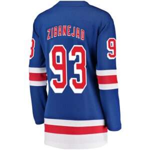 Mika Zibanejad New York Rangers Jersey4u Women's Breakaway Player Jersey - Blue photo 3 Jersey4u