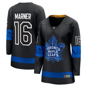 Mitchell Marner Toronto Maple Leafs Jersey4u Women's Alternate Premier Breakaway Reversible Player Jersey - Black photo 1 Jersey4u