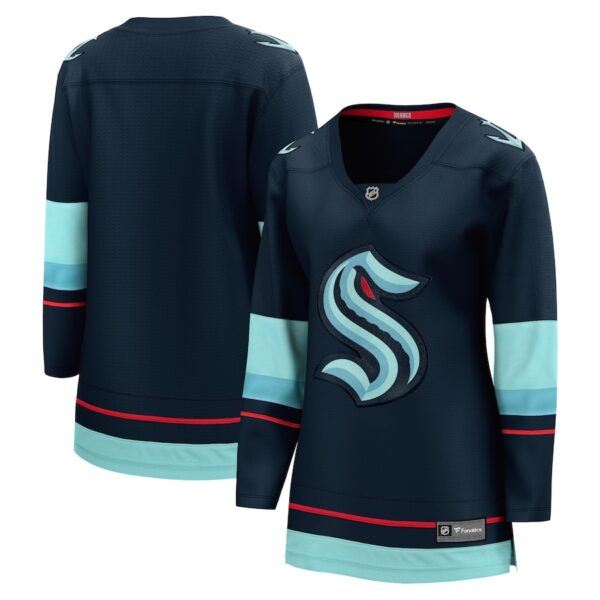 Seattle Kraken Jersey4u Women's Home Breakaway Jersey - Navy photo 1 Jersey4u