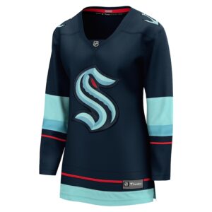 Seattle Kraken Jersey4u Women's Home Breakaway Jersey - Navy photo 2 Jersey4u