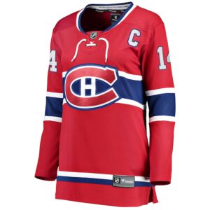 Nick Suzuki Montreal Canadiens Jersey4u Women's Home Captain Patch Breakaway Player Jersey - Red photo 2 Jersey4u