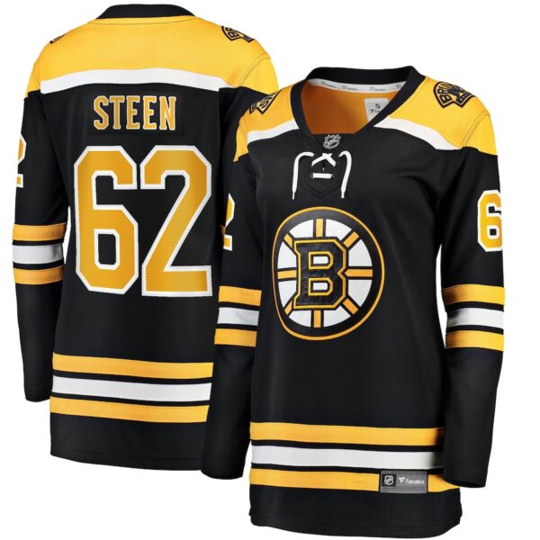 Oskar Steen Boston Bruins Jersey4u Women's Home Breakaway Player Jersey - Black photo 1 Jersey4u