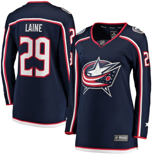 Patrik Laine Columbus Blue Jackets Jersey4u Women's Home Breakaway Jersey - Navy photo 1 Jersey4u