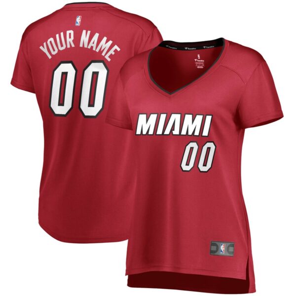 Miami Heat Jersey4u Women's Fast Break Jersey4u Custom Jersey Wine - Statement Edition photo 1 Jersey4u