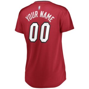 Miami Heat Jersey4u Women's Fast Break Jersey4u Custom Jersey Wine - Statement Edition photo 3 Jersey4u