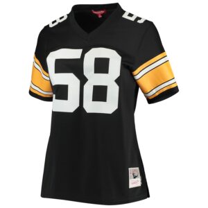 Jack Lambert Pittsburgh Steelers Mitchell & Ness Women's Legacy Jersey4u Player Jersey - Black photo 2 Jersey4u