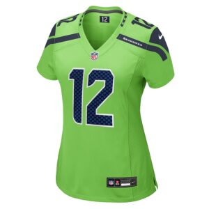 12s Seattle Seahawks Nike Women's  Game Jersey - Neon Green photo 2 Jersey4u