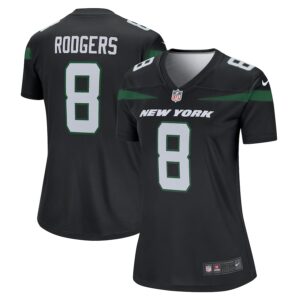 Aaron Rodgers New York Jets Nike Women's Alternate Legend Player Performance Top - Stealth Black photo 1 Jersey4u