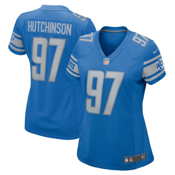 Aidan Hutchinson Detroit Lions Nike Women's Game Jersey - Blue photo 1 Jersey4u