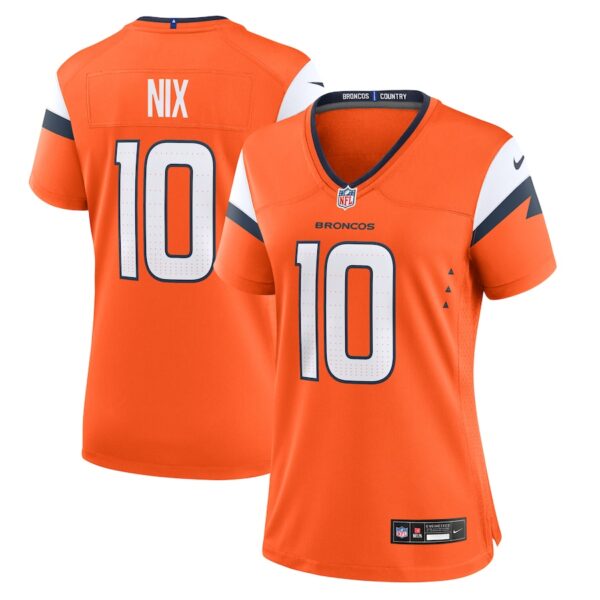 Bo Nix Denver Broncos Nike Women's Game Jersey -  Orange photo 1 Jersey4u