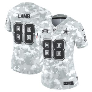 CeeDee Lamb Dallas Cowboys Nike Women's 2024 Salute to Service Limited Jersey - Arctic Camo photo 1 Jersey4u