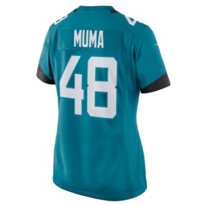 Chad Muma Jacksonville Jaguars Nike Women's Game Jersey - Teal photo 3 Jersey4u