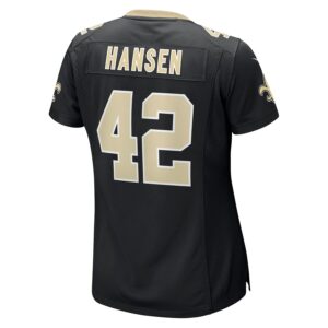 Chase Hansen New Orleans Saints Nike Women's Game Jersey - Black photo 3 Jersey4u