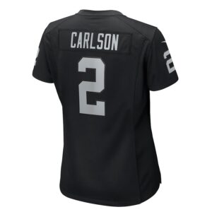 Daniel Carlson Las Vegas Raiders Nike Women's  Game Jersey -  Black photo 3 Jersey4u